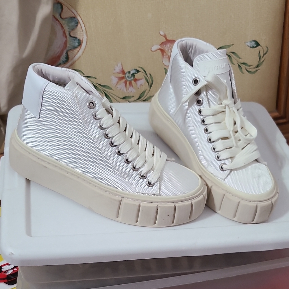 White High-Top Sneakers